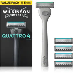 Wilkinson Sword Quattro Rasierer + Ersatzklingen
