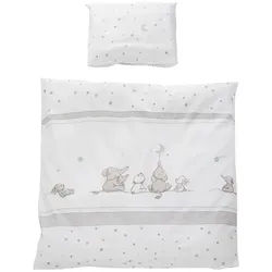 Roba Kinderbettwäsche Sternenzauber 80 x 80 cm , Taupe , Textil , Tiere , Rechteckig , 80x80 cm , Schlafen, Babybettausstattung, Babybettwäsche