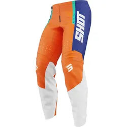 Shot Draw League Kinder Motocross Hose, blau-orange, Größe 8/9