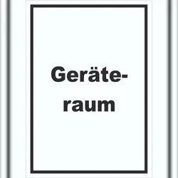HB-Druck Geräteraum Schild mit Text Schuppen hochkant A3 (297x420mm)
