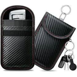 LuxusKollektion Schlüsseltasche Keyless Go Schutz Autoschlüssel 2er Set RFID Blocker Taschen