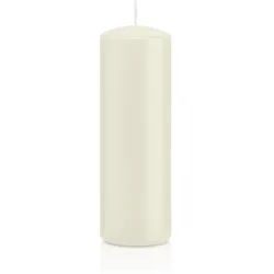 Wiedemann Kerzen Stumpenkerzen mit ASF Abbrandschutz Elfenbein 150 x Ø 48 mm, 24 Stück