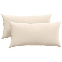 vidaXL Sitzauflage Sofakissen 2 Stück Beige 80 x 40 cm Stoff, (2 St) beige