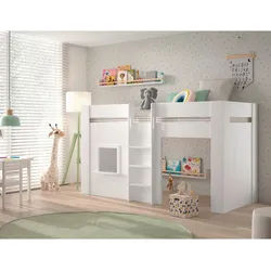 Vipack Hochbett , Weiß , Holzwerkstoff , Höhe ca. 16 cm , 90x200 cm , Babymöbel & Kindermöbel, Kinderzimmer & Jugendzimmer, Kinderbetten, Hochbetten