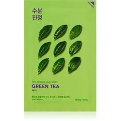 Holika Holika Pure Essence Green Tea pflegende Tuchmaske für empfindliche und gerötete Haut 23 ml