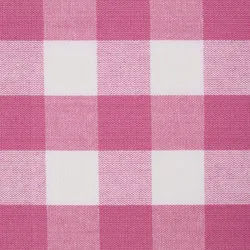BAUMWOLLSTOFF Meterware pink-weiß kariert, 150 cm