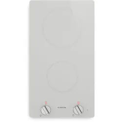 Klarstein Kochheld Induktionskochfeld | Elegant & kraftvoll | 2 Kochzonen | 3500 W | 30 cm Weiß