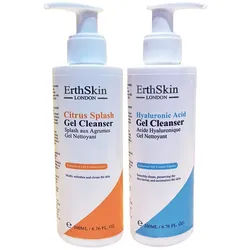 ErthSkin London Citrus Splash Gel-Reiniger + Hyaluronsäure-Gel-Reiniger 200 ml Unisex