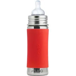 Purakiki Babyflasche 300 ml mit Silikon-Sleeve orange 1 St