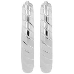Adelia ́s Paar Creolen Damen Ohrringe – Creole aus Edelstahl, Ideal als Geschenk – dezent und elegant silberfarben