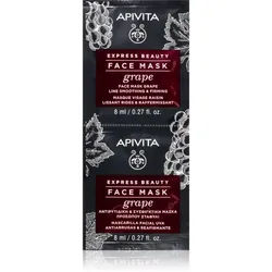 Apivita Express Beauty Firming Face Mask Grape festigende Maske gegen Falten für das Gesicht 2x8 ml