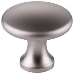 SO-TECH® Möbelknopf Schrankknopf DENISE Ø 29 mm Höhe 25 mm (1-St), Zinkdruckguss, Edelstahloptik matt, inkl. Befestigungsschrau silberfarben