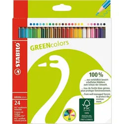STABILO Buntstift 24 GREENcolors Buntstifte farbsortiert