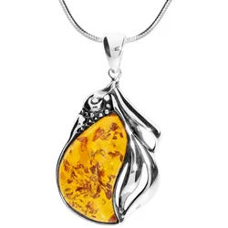 OSTSEE-SCHMUCK Kette mit Anhänger Ostsee-Schmuck Kette mit Anhänger Janne Kette mit Anhänger Janne (2-tlg) silberfarben 60 cm
