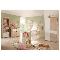 Bega Consult Babyzimmer-Komplettset Babyzimmer Wiki 4-tlg Sonoma Eiche Sägerau, (4-tlg)