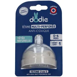 Dodie Multi-Perforierter Anti-Kolik Sauger Fluss 1 Langsam +0