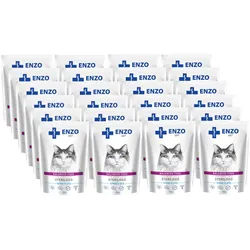 ENZO VET Sterilisiertes Futter für sterilisierte Katzen mit Truthahn in Gelee 24x100g