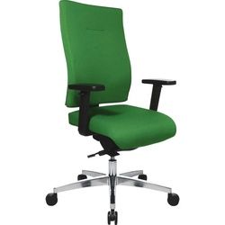 Xxxl Drehstuhl , Schwarz, Alufarben, Dunkelgrün , Textil , Drehkreuz , 50x106-122x46-51 cm , Lga, Made in Germany , Stoffauswahl, ergonomische Rückenlehne , Büromöbel, Bürostühle, Drehstühle