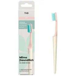 Tio Zahnbürste Zahnbürste soft - sortiert Rosa, Dunkelgrün 2er Pack