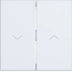 Hager WAW2001WM Wippe 2-fach mit Aufdruck Symbol 2x Pfeile, A.x/C.x, lichtweiß matt