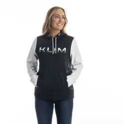 Klim Petrol Damen Hoodie, schwarz-weiss, Größe L