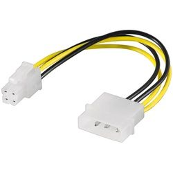 Goobay PC-Stromkabel/Stromadapter, 5.25-Stecker zu ATX12 P4, 4-Pin - HDD/5,25 Zoll-Stecker (4-Pin) > P4-Stecker