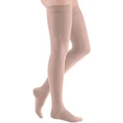 mediven elegance Ccl1 AG Schenkelstrümpfe kurz (62-71 cm) Flächenhaftband Rose 1 St weiss