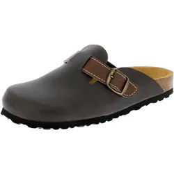 Pantolette LICO "Bioline Clog", Herren, Gr. 38, braun, Synthetik, Schuhe Pantolette