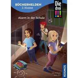 Kinderbuch Die drei !!!, Bücherhelden 2. Klasse, Alarm in der Schule Gut lesen kö Jule Ambach grau|silberfarben