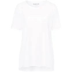 Rundhals-Shirt Benedikte Green Cotton weiss