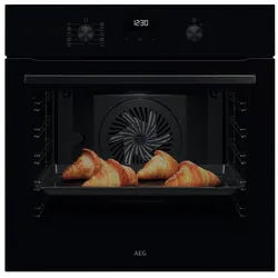 AEG Einbaubackofen, Reinigung mit Wasser / Dampf schwarz