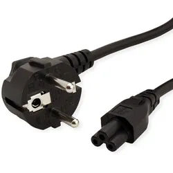 VALUE Netzkabel, 3pol. Notebook-Buchse, schwarz, 1,8 m