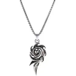 KARMA Kette mit Anhänger Herren Silber modern 60 cm Edelstahl Herrenhalskette wasserfest (1-tlg., Edelstahlkette Herrenkette), Herrenschmuck Geschenk für Ihn Edelstahlhalskette silberfarben