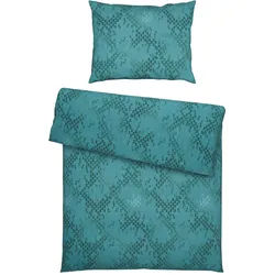 Estella Bettwäsche , Grün , Textil , Graphik , 140x200 cm , Textiles Vertrauen - Oeko-Tex® , Heimtextilien, Bettwäsche & Leintücher, Bettwäsche, Satin-Bettwäsche