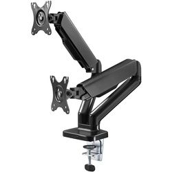 Goobay Doppel-Monitorhalterung mit Gasdruckfeder - für Monitore zwischen 17 und 32 Zoll (43-81 cm)