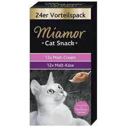 Miamor Pasta Malzcreme mit Käse 12x15g + Malzcreme 12x15g