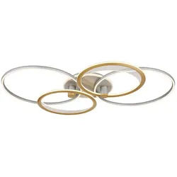 GLOBO LIGHTING LED Deckenleuchte, LED-Leuchtmittel fest verbaut, Farbwechsel, Deckenleuchte LED Dimmbar Timer Fernbedienung beweglich Nachtlicht