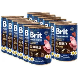 Brit Premium by Nature Junior Pute mit Leber 12x400g