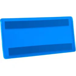 10 Etikettentaschen magnetisch 160 x 75 mm | blau, PVC