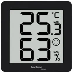 technoline Raumthermometer WS 9425, 2+1 Sparset, 3er Set, mit Raumkomfortanzeige schwarz
