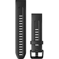 Original Garmin QuickFit®-Armband 20 mm, Silikon, schwarz, Schließe - Edelstahl