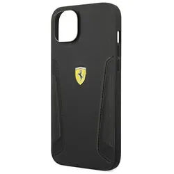 Leather Stamp Sides Case for iPhone 14 Plus - Black