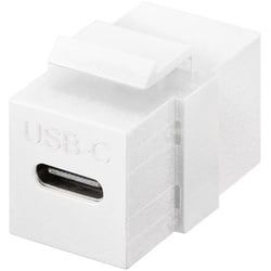 Goobay Keystone-Modul USB-CTM-Verbinder, USB 3.2 Gen 2 (10 Gbit/s), weiß - USB-CTM-Buchse > USB-CTM-Buchse
