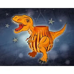 Ursus - Ludwig Bähr Papierlaterne T-Rex, 28 cm x 45 cm x 24 cm orange