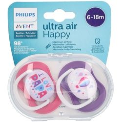 Avent Schnuller ultra air Happy Girl 6-18 Monate (Farbe nicht auswählbar)