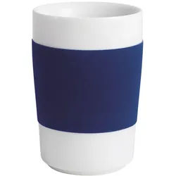 KAHLA Becher touch! henkelloser Becher mit Samt-Banderole, 1-tlg., Porzellan, Made in Germany blau 350 ml | Ø 7.7 cm x 11.3 cm