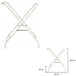 Moni Babybadewanne Babybadewannenständer Starfish, 87,5 cm hoch für Babybadewanne Starfish klappbar weiß