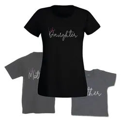 G-graphics T-Shirt Like Daughter & Like Mother (Familienset, Einzelteile zum selbst zusammenstellen) Kinder- & Erwachsenen-T-Shirt-Set mit Frontprint schwarz M