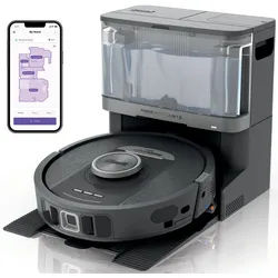 Shark Nass-Trocken-Saugroboter PowerDetect NeverTouch Pro 2-in-1 Saug- und Wischroboter RV2800YEEU schwarz|silberfarben