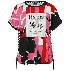 VIA APPIA DUE Print-Shirt (1-tlg) Große Größen bunt|schwarz 48